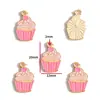 100 Joyas DIY de Aleación con Forma de Gota de Aceite Colgante Rosa Día de San Valentín Serie de Pulsera Llavero Colgante W519