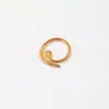 Hebilla marcadora espiral electrochapada del fabricante en dorado y plateado, anillo marcador abierto de aleación de zinc, herramienta pequeña tejida a mano para DIY