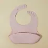 Baberos Ajustables para Niños, Bolsillos de Comida Tridimensionales de Color Sólido Extraíbles, Bolsillos Anti-Suciedad para Saliva, Baberos Impermeables para Bebé