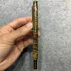 Pluma de Firma Yinjin Seda Bambú Pluma de Firma Ébano Veteado de Madera Zhen Nan Pluma Estilográfica de Doble Uso para Regalo o Uso Personal