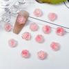 Nuevos Accesorios para Uñas de Arte de Mariposa Láser Rosa Luminoso Camelia Estilo Chino Abanico Plegable Accesorios para Uñas de Arte Accesorios DIY