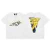 Camiseta de Manga Corta Meichao High Street Industria Pesada con Estampado de Letras, Diseño Conjunto VLONE FOG, Serpiente y Margarita