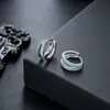Aretes de circonita de color de doble capa personalidad para hombre versátiles clips para las orejas para mujer lujo ligero sentido de alta gama aros para las orejas aretes de moda al por mayor