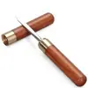 Cuchillo de té Damascus de palo de rosa ébano cuchillo para té Pu'er dispositivo especial para abrir pasteles de té cuchillo para despegar té aguja de té de alta gama