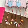 Novo Colar de Miçangas de Resina com Boneca Princesa Desenho Animado Fofo Moda Infantil Pingente Colorido de Miçangas Versátil Joia