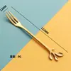 Exquisita Cuchara Mezcladora de Regalo Estilo Japonés Acero Inoxidable Cuchara Flor Cafetera Mezclador Vajilla Chapada en Oro Se Puede Personalizar Logo Hogar