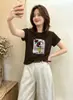 Camiseta de Algodão Canelado 220g Shisanxing Guangzhou para Mulheres, Direto da Fábrica, Corte Justo, Gola Redonda, Manga Curta, Verão, Venda Direta no Atacado