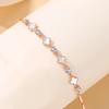 Pulsera de Trébol de Cuatro Hojas de Plata de Ley 999 Jin Hongyu para Mujer Celebridad de Internet Estilo Coreano Estilo Mori Moda Ins Pulsera de Hilo Grueso Pulsera para el Trabajo