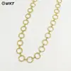 Bc262 Geométrico Clásico Grande Forma de O Redondo Textura Latón Accesorios DIY Cadena de Collar Hecho a Mano