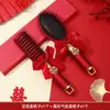 Peine de Boda Rojo con Cojín de Aire Peine para Novia Dote Espejo de Boda Caja de Regalo Set de Artículos de Boda