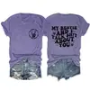 Mi Mejor Amiga y Yo Hablamos Camiseta Casual Simple Redonda de Manga Corta para Mujer Disponible en Stock Camiseta Básica Amazon