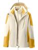 Chaquetas de Primavera, Otoño e Invierno para Hombres y Mujeres, Ropa Gruesa para Exteriores y Montañismo de Pareja Tres en Uno, Chaquetas Gruesas a Prueba de Viento y con Terciopelo