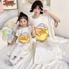 Bata de Noche Madre e Hija Verano 2026 Nuevo Estilo Pijama Familiar Infantil Niñas Algodón Puro Dibujos Animados Delgado Ropa de Casa