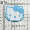 Exportación al por mayor Kk Gato Caucho Suave Pegatinas para Vasos de Agua Agujero Charms para Zapatos Decoración Accesorios DIY Funda de Teléfono Ecológico
