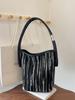 Bolso pequeño portátil de verano con rayas tejidas de colores para mujer, nuevo bolso cuadrado pequeño y sencillo de verano 2024, bolso cruzado de moda