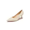 Zapatos de tacón alto 9169A de encaje con suela roja, tacones de aguja de punta para mujer, zapatos elegantes y sofisticados para fiesta