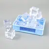Cor transparente de celebridade da internet 18*18 quadrado 3D quadrado feito à mão diy resina joias acessórios cola creme brilhante atacado