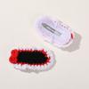 Horquilla de lana tejida con flor de fresa cereza de estilo pastoral diy adorno para la cabeza para niños accesorios para el cabello material para horquilla rota al por mayor