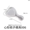 Peine de Resina de Amapola con Cojín de Aire Molde de Silicona DIY Ovalado Forma de Corazón Oreja de Gato Oso Bolsillo de Aire Peine de Masaje