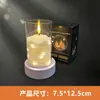 Vela eletrônica LED simulada, adereço de decoração para casamento e festa de aniversário, luz ambiente plástica em formato de gota para exterior, personalizável