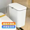 Lixeira de parede para cozinha doméstica com tampa porta de armário montada na parede balde de lixo de cozinha banheiro vaso sanitário pendurado