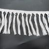 Renda de barba preta com nós à mão de fio de algodão este branco 2 nós franja de fio de algodão acessórios têxteis para casa acessórios para cortina