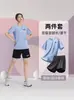 Traje Deportivo de Verano con Pantalones Cortos de Manga Corta para Hombres y Mujeres, Talla Grande de Seda de Hielo, Camiseta de Running de Secado Rápido, Pantalones Cortos Casuales para Baloncesto y Fitness