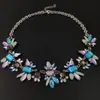 Collar de mariposa púrpura de moda europea y americana, collar corto de imitación, joya cruzada 2019
