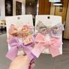 Tecido infantil hairpin floral arco acessórios para o cabelo menina bonito bebê clipe lateral princesa hairpin menina cocar