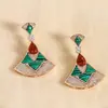 Design em Forma de Leque de Luxo Leve Zircônia Microincrustada Turquesa Moda Versátil para Conjunto Diário Versátil Fábrica de Origem Colar Feminino