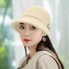 Novo chapéu de balde com aba para mulheres em lã, novo chapéu pequeno estilo Hepburn outono e inverno, chapéu de pescador versátil e elegante
