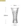 Novo Vaso de Vidro Pequeno Xadrez Espesso Atacado para Casa Garrafa de Arranjo de Flores Boca Reta Vaso Decorativo Simples