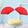 Decoraciones Creativas para Pasteles Estilo Vintage, Abanicos Plegables Festivos Pequeños Inserciones, Toppers para Hornear, Fabricante de Banderines para Pasteles de Cumpleaños