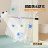 Envío Gratis Cortina de Ducha Plegable para Baño, Cortina Divisoria de Ducha Impermeable y Antimoho Sin Taladro, Cortina Colgante para Separación de Zonas Secas y Húmedas