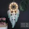 Apanhador de Sonhos Indiano Lua Branca Ornamento Pendurado Estilo Menina Sino de Vento Estilo Floresta Decoração de Quarto Presente de Aniversário Estrela Pena Wu