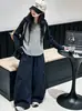 Conjunto de Moletom de Tricô Estilo Coreano e Calça Casual para Meninas na Primavera e Outono para Crianças Maiores e Alunos do Ensino Fundamental, Conjunto de Outono Moderno para Crianças