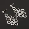 Pendientes Retro de Moda Europeos y Americanos para Mujer, Elegantes Pendientes Grandes Decorativos Personalizados Incrustados de Diamantes Fabricante Mayorista E345