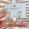 Pendientes Cuadrados de Cristal Transparente de Lujo de Gama Alta para Mujer, Pendientes Exagerados de Temperamento Retro Estilo Hong Kong, Accesorios para Orejas Versátiles de Moda