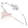 Aro para el pelo con diamantes de imitación y circonita de estilo coreano, elegante aro para el pelo con hojas de perla de estilo europeo y americano, pinzas para el pelo para novias, estilo Mori, accesorios para el pelo rojos de Internet.