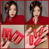 Horquilla festiva de Año Nuevo texto femenina buena suerte rojo pequeño copla creativa clip para flequillo lateral seguro clip feliz de pico de pato