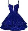 Vestido de Baile Sexy Sem Alças com Lantejoulas Estilo Novo Europeu e Americano 2026 Vestido de Noite Vestido Curto Elegante Amazon
