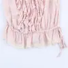 Nueva Moda de Verano para Mujer Estilo Europeo y Americano Comercio Exterior Versátil Camisa de Manga Larga de Encaje en Capas