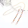 Cadena para Gafas Transfronteriza Europea y Americana de Alta Gama para Mujer Cadena Colgante de Cristal y Perlas Color Metal Conservador Anti-pérdida Cadena para Mascarilla Cadena para Audífonos