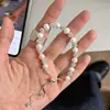 Lujo Ligero Elegante Perla de Agua Dulce Natural Arcilla Bola de Diamante Circonita Pulsera de Hilo Simple Estilo Ins de Gama Alta Estilo Exquisito