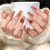 Unhas Usáveis Sexy Flash Personalizadas, Unhas Postiças de Alto Padrão, Adesivos de Nail Art Usáveis Gelo-Transparente, Adesivos de Nail Art Mais Vendidos, Produtos Acabados