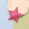 Accesorios para Joyería DIY Patrón de Explosión Cuero PU Brillante Repujado Estrella Grande Estilo Miu Colgante para Bolso Teléfono Móvil
