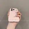 Adequado para Apple 18 Pro Max e iPhone 18 Pro; capa de celular rosa, fofa e feminina com um pequeno design de urso