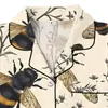 Cardigan Cruzado Europeu e Americano de Seda Leiteira Pijama Estampado de Cor Clara para Mulheres Conjunto de Roupa de Casa Casual Respirável com Shorts de Manga Curta