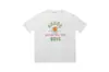 High Street Europeo y Americano Marca de Moda RHUDE Atardecer Cara Redonda de Corazón Impresión de Letras Nuevas Oversize Holgada Camiseta de Manga Corta
