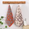 Coroa Listrada Colorida Grande Toalha Quadrada Grande Algodão Espessado Absorvente Doméstico 34*34cm Jacquard Tingido em Fio Toalha Quadrada Infantil Atacado